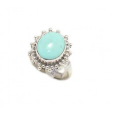 Ring Turquoise 925 Sterling Silver Handmade Stone Unisex Traditional Gift D443